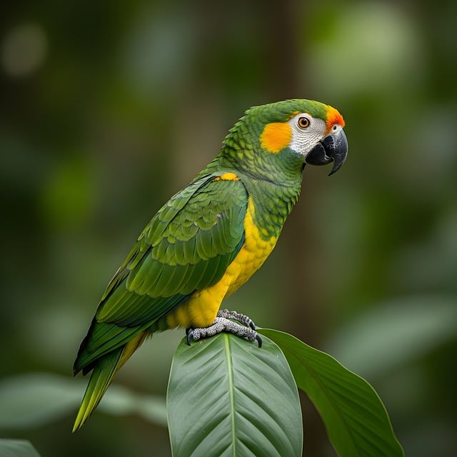 isolated, amazon parrot, bird, animal, green, colorful, nature, tropical, beak, pet, feather, wildlife, exotic, yellow, jungle, wild, branch, macaw, ai generated