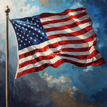 Free American Flag Patriotism illustration and picture