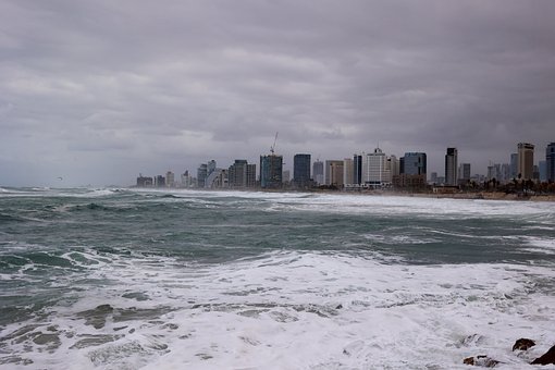 Israel, Naturaleza, Jaffa, Mar, Ciudad