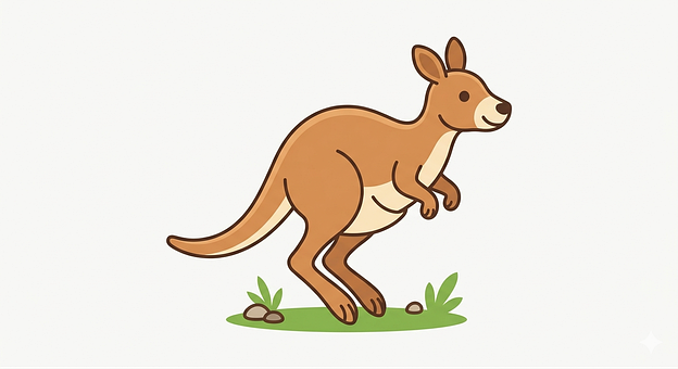 Free Kangaroo Cartoon illustration and picture