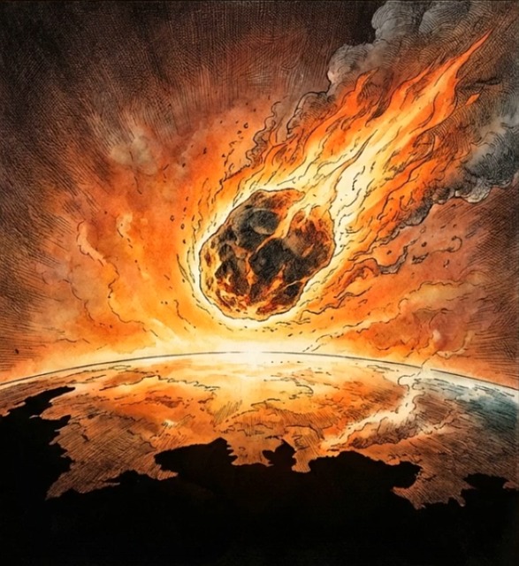 Free Asteroid Charging To Earth Asteroid illustration and picture