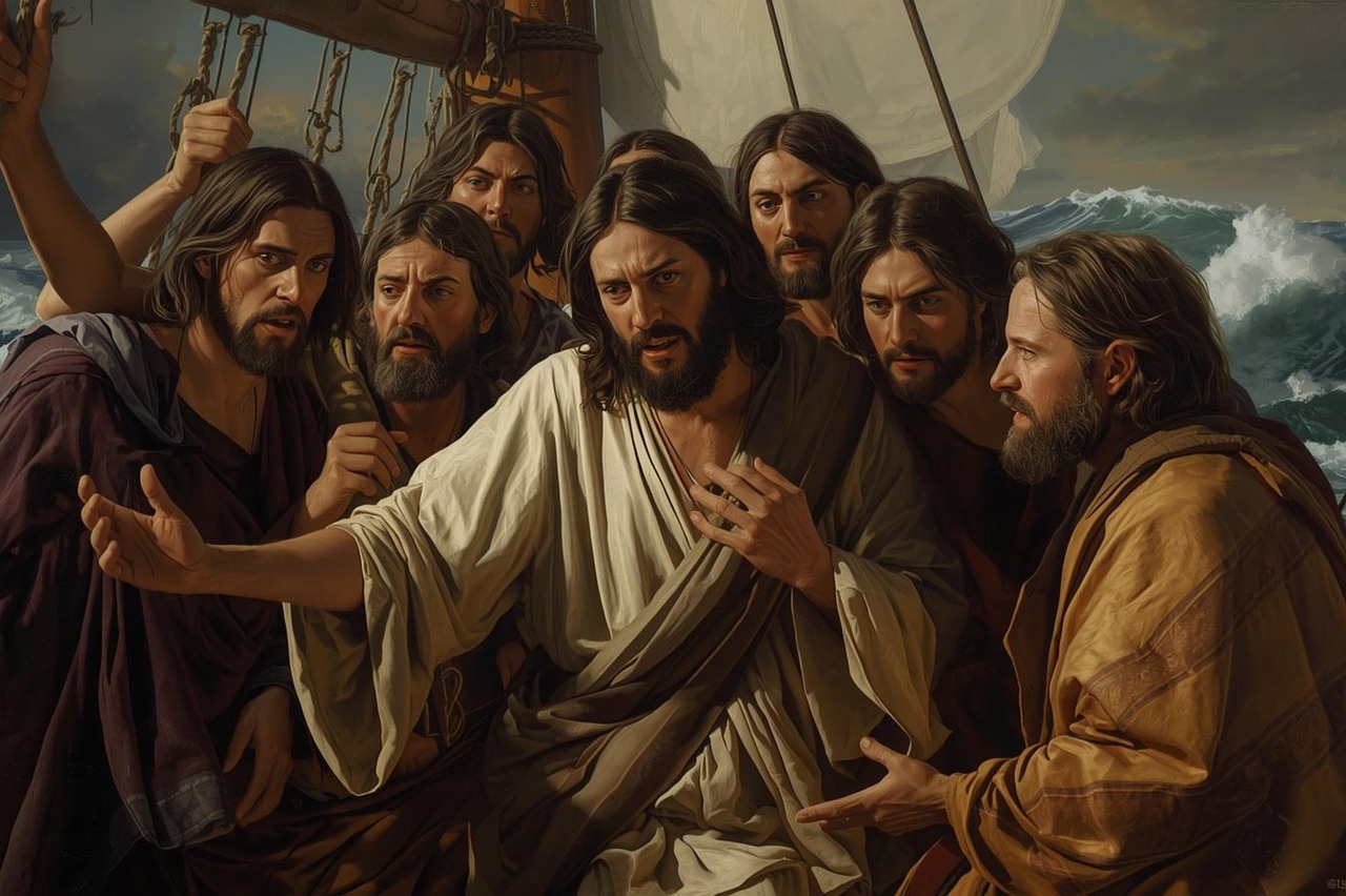 Download free HD stock image of Peace In The Storm Free peace in the storm trust god in hard times god calms storms illustration