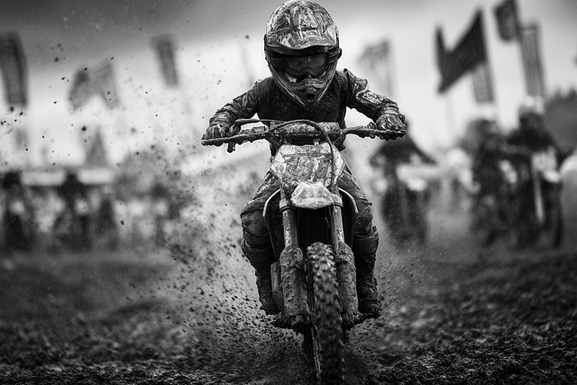 Free motocross motorcycle rider illustration