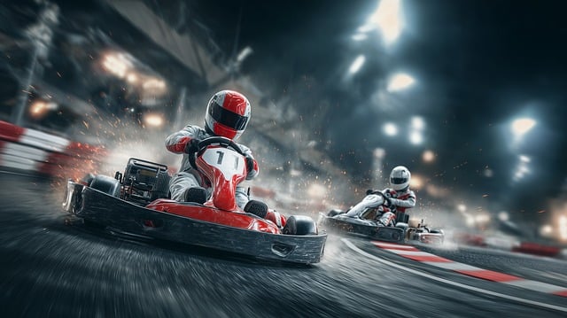 Free go-karts karting race illustration