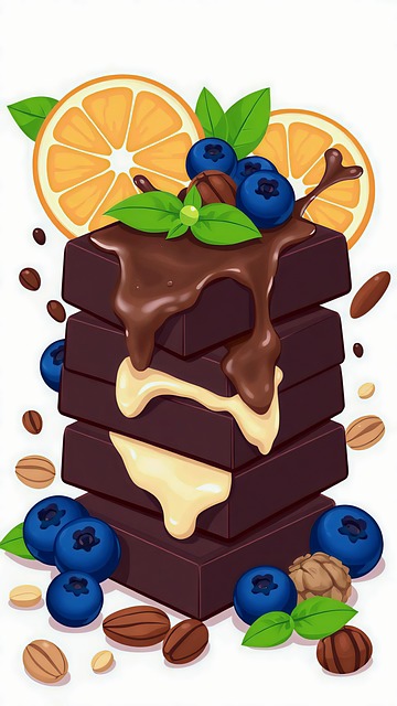 Free chocolate stacked dark illustration