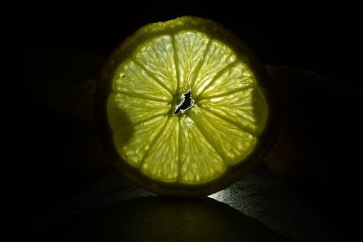 Citroen, Fruit, Tegenlicht, Schijf