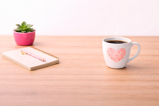 Free Coffee Cup Girly Workspace illustration and picture