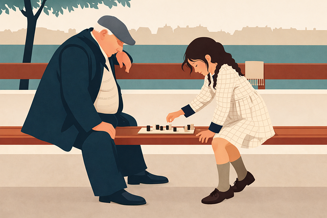 Free grandfather granddaughter family vector
