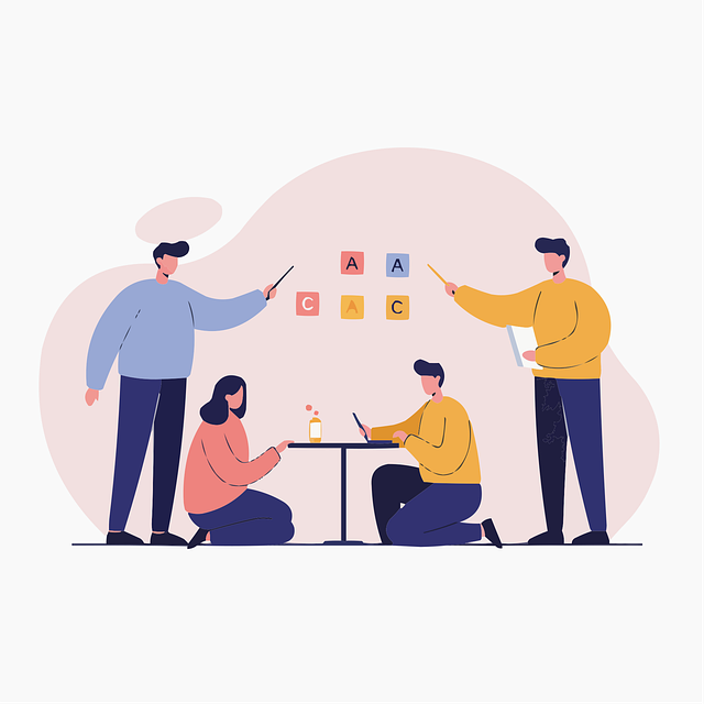 Free group team learning vector