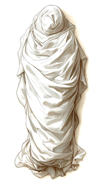 Free shroud windingsheet portrait illustration