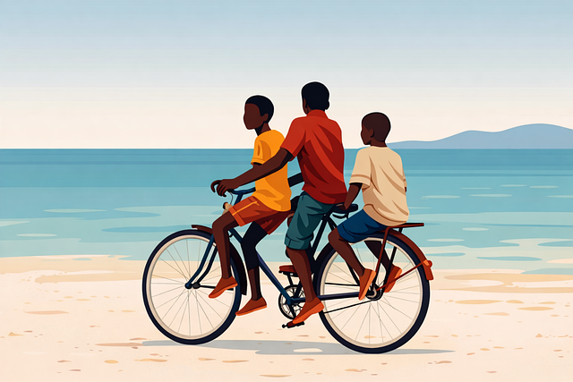 Free kids children bicycle vector