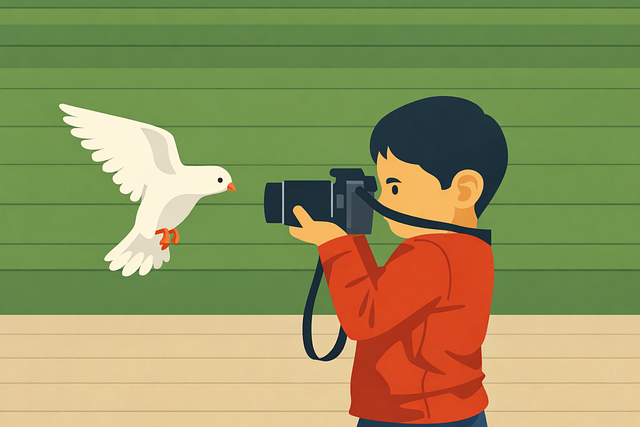Free child photography camera vector