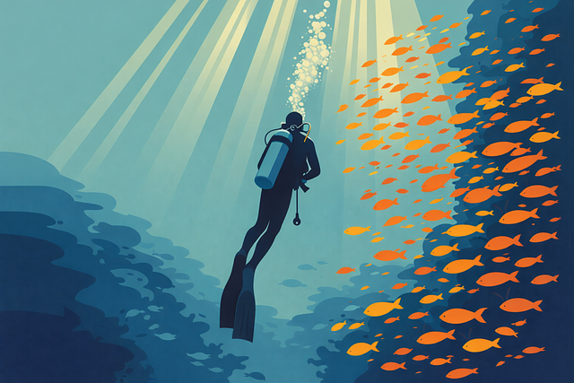 Download free HD stock image of Scuba Diver Underwater Free scuba diver underwater ocean vector