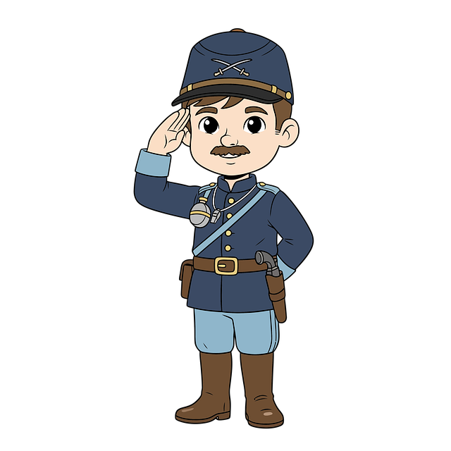 Free cartoon soldier army illustration