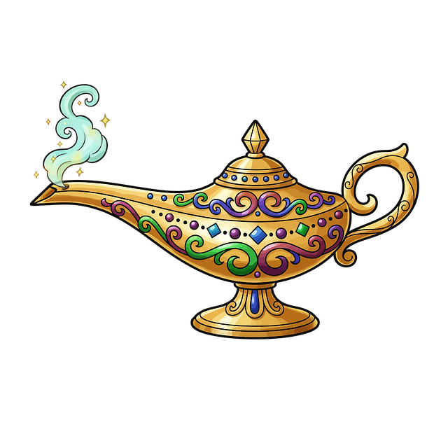 Free lamp magic oil lamp illustration