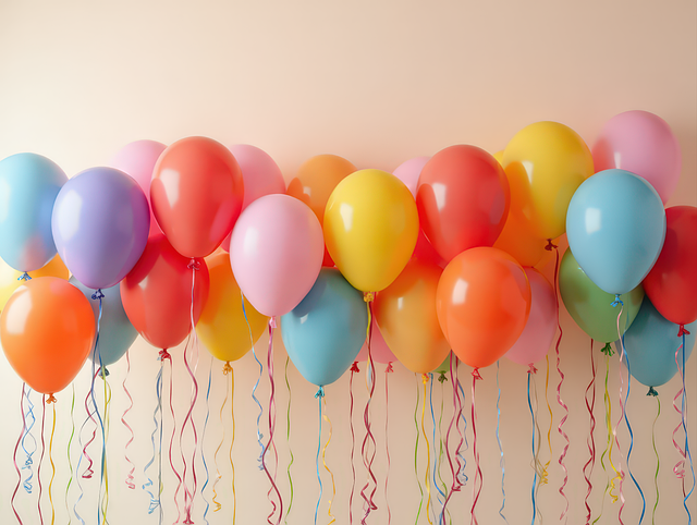 Free balloons decoration party illustration