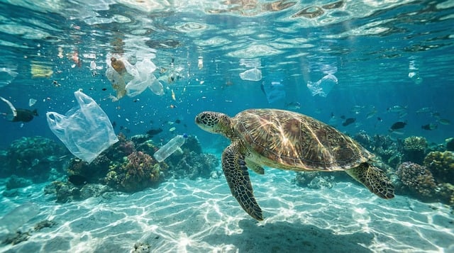 Meeresschildkröte, Plastikverschmutzung