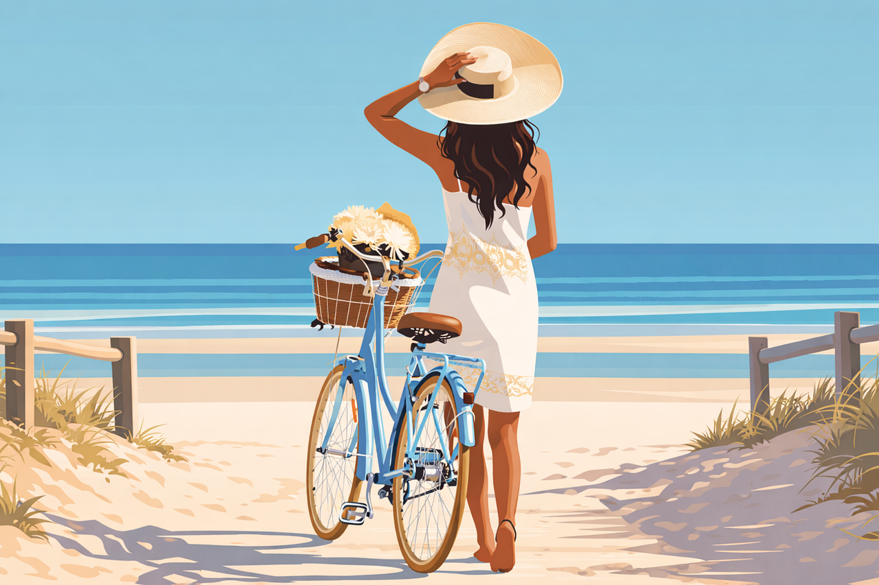 Download free HD stock image of Woman Bicycle Free woman bicycle beach vector