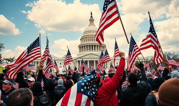 Free American Flag Capitol Building photo and picture