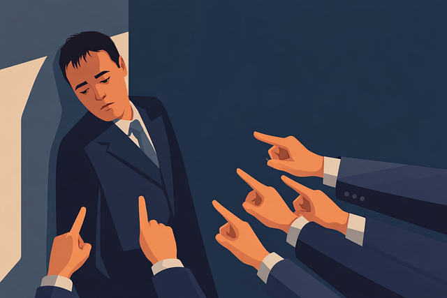 Free businessman blame accusation vector