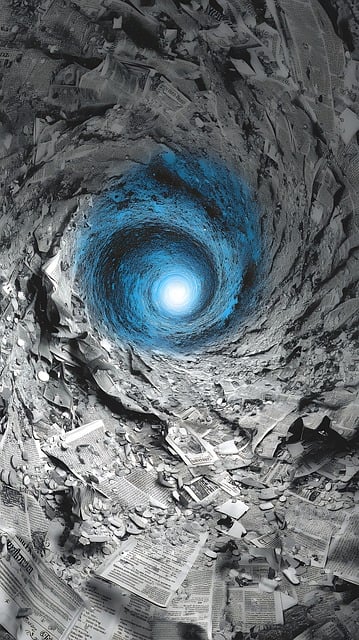 Free spiral tunnel shredded illustration