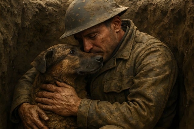 Free war soldier dog illustration