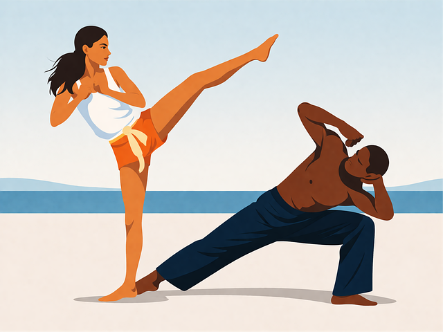 Free martial arts fitness training vector