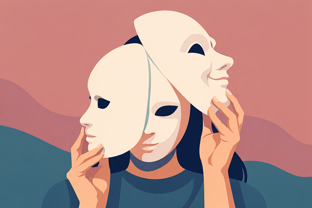 Free identity mask psychology vector