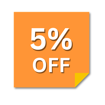 Free Five Percent Off Discount illustration and picture