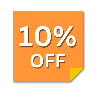 Free Ten Percent Off Discount illustration and picture