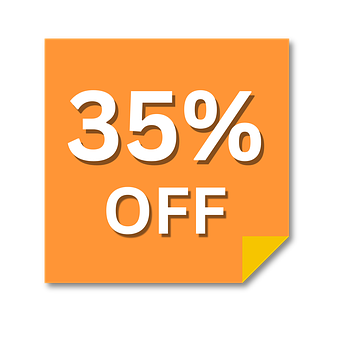 Free Thirty Five Percent Off Discount illustration and picture
