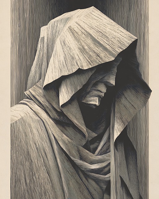 Free figure cloak drape illustration