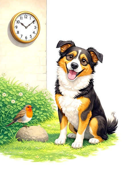 Hund, Rødkælk, Fugl, Ur, Tid, Schäfer