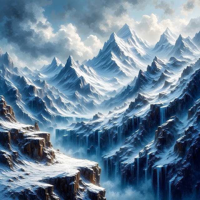 Free mountains nature landscape illustration