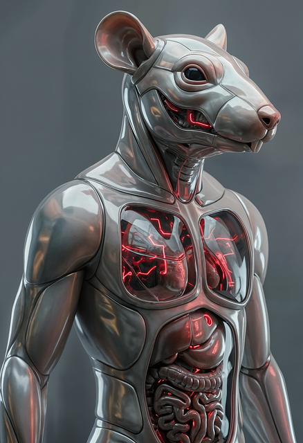 Cyborg, Robot, Futuristisk, Rotte, Mus