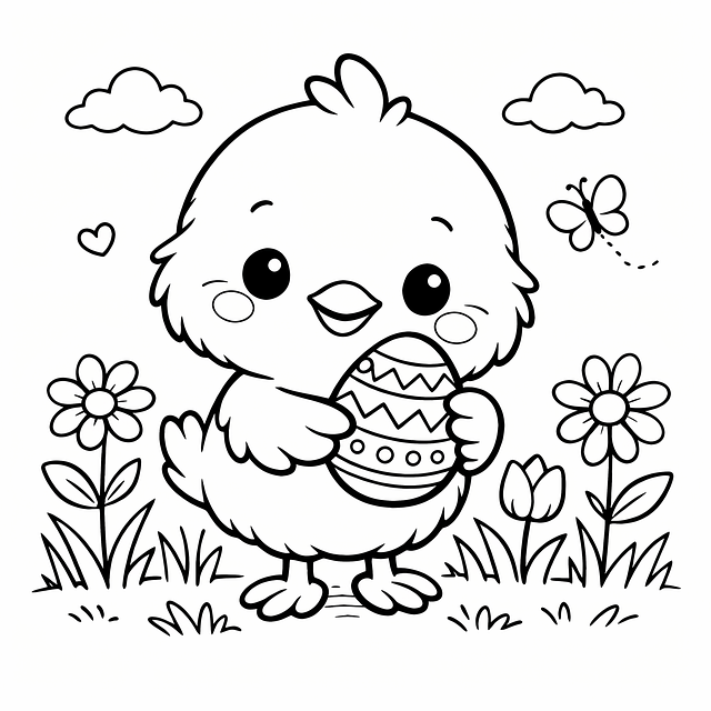 Free easter chick baby chick easter egg illustration