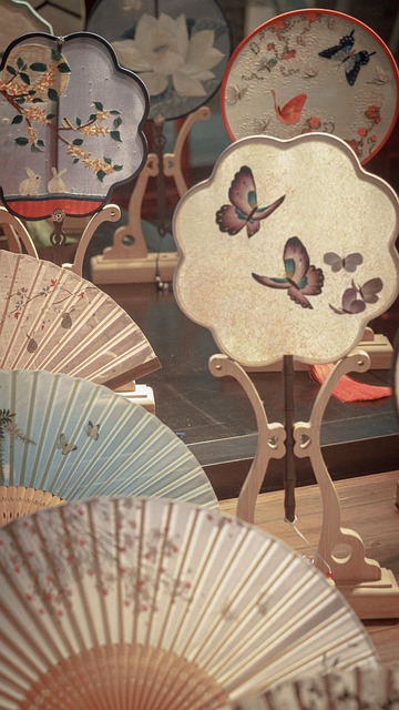 Traditionel, Vifte, Asiatisk Stil, Kunst