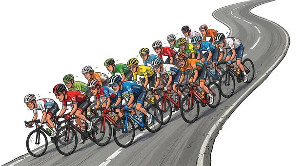 Free Cycling Group illustration and picture