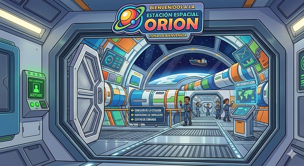 Free Space Station Astronaut illustration and picture