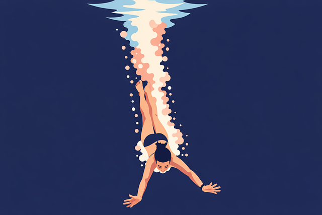 Free Swimming Swimmer vector and picture