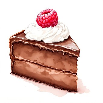 Kage, Dessert, Chokolade, Hindbær