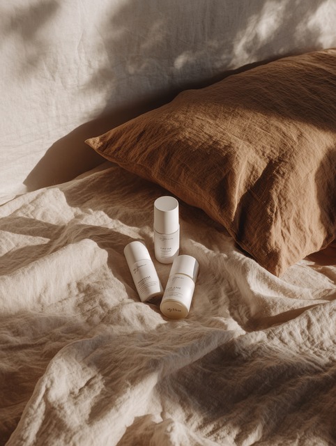 Kosmetika, Bett, Morgen, Pflege, Creme