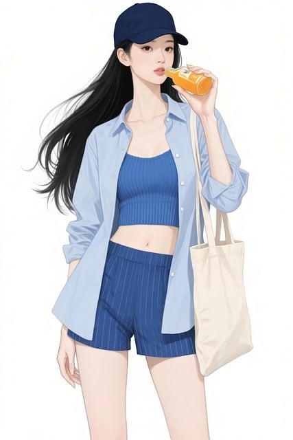 Free woman fashion summer illustration