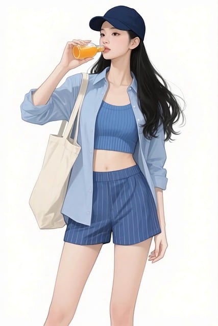Free woman fashion summer illustration