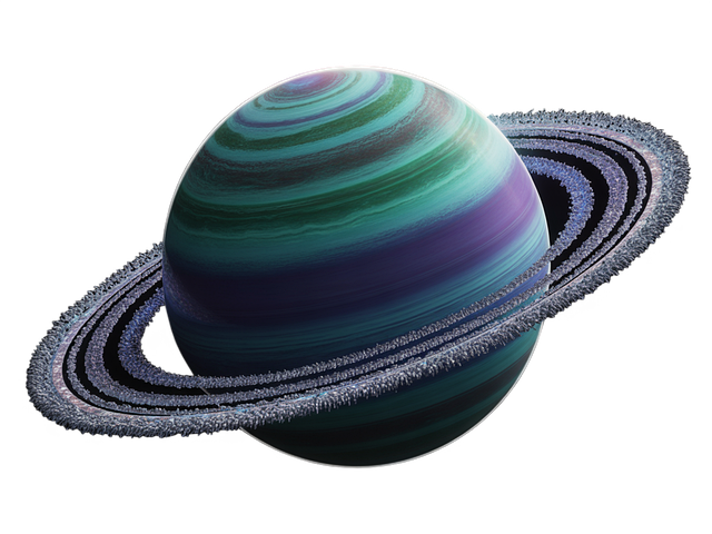 Free ringed planet saturn like planet outer space object illustration