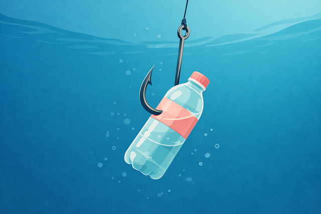 Free plastic pollution ocean pollution plastic waste illustration