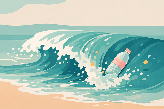 Free plastic pollution ocean pollution marine pollution vector
