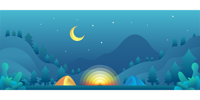 Free Camp Landscape vector and picture