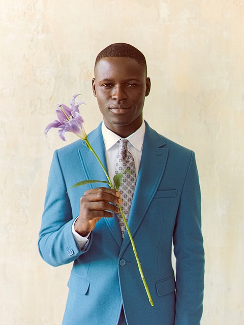 Free Terno Azul Flor Roxa photo and picture