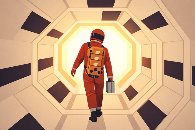 Free astronaut space space station vector